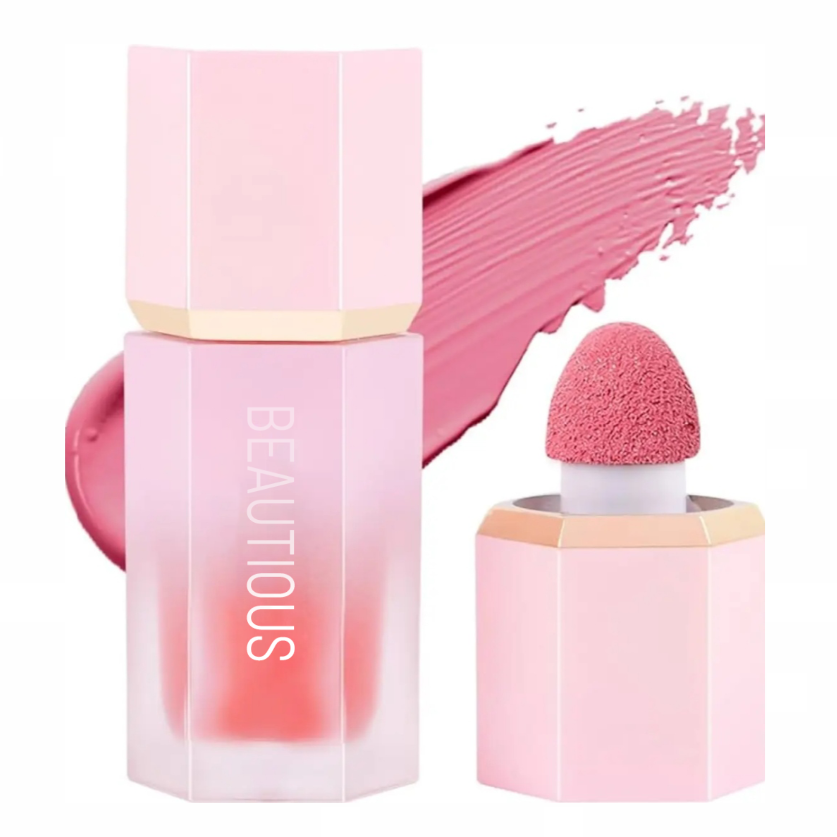 Beautious Pack of 1 Air Cushion Liquid Blush Natural Long Lasting Matte Cheek Liquid Blusher Makeup
