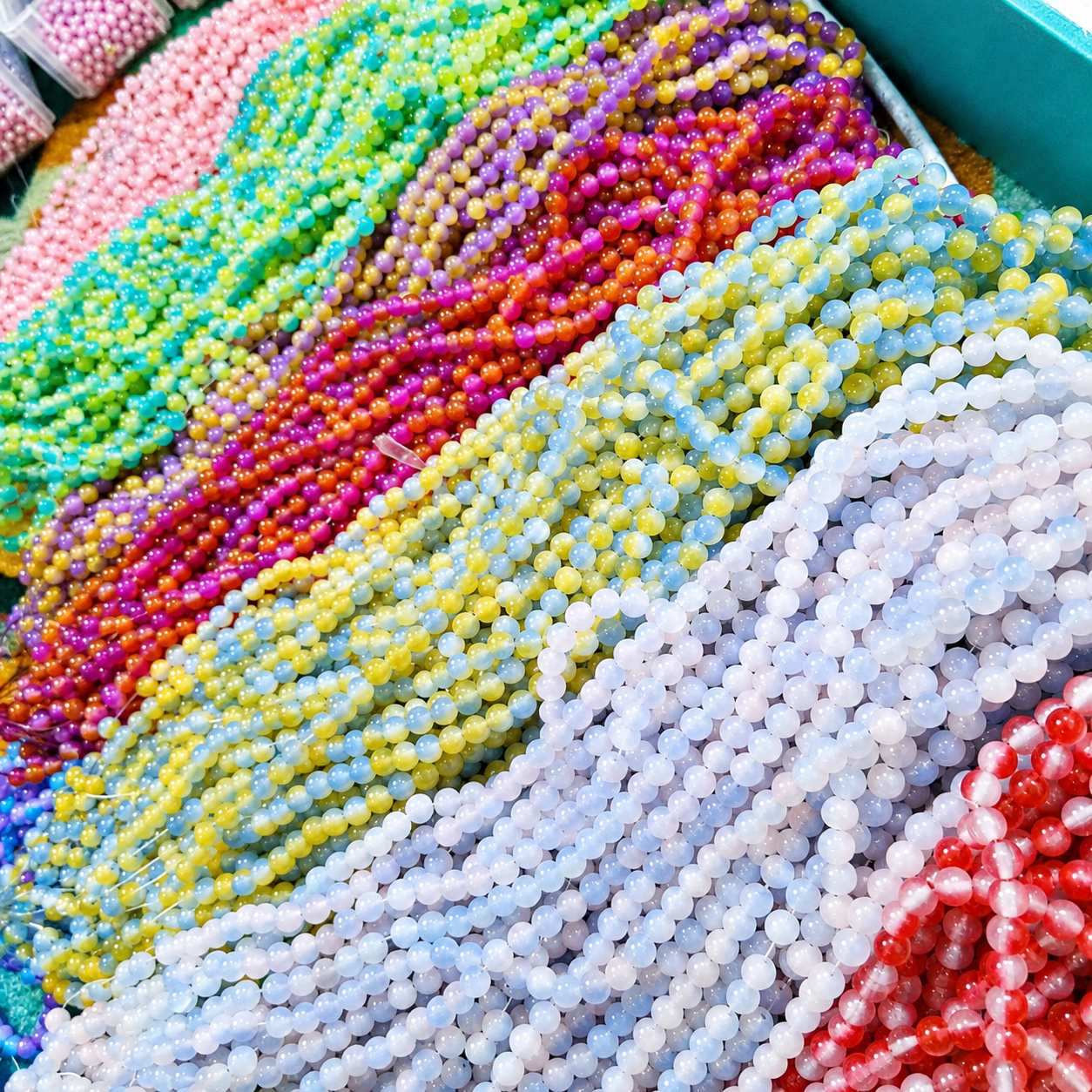 25/50/100/500 Pcs Shaded Beads For Jewelry Making Mix Shaded Glass Beads For Bracelets Bangles Earings Neclace Making Jewelry Making Acessories Beautiful Mix Color Shaded Color Smooth Rondelle Shape Beads 8mm size Buy Online Pakistan by SAMS COLLECTION