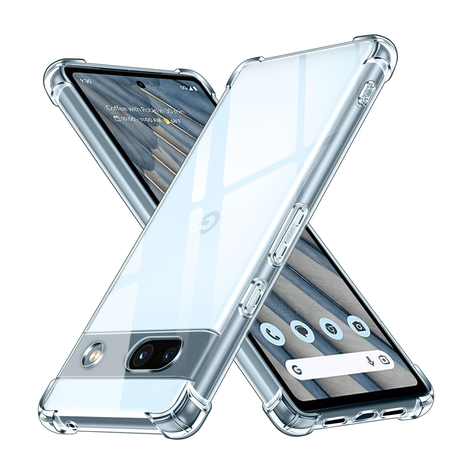 Google Pixel 7A Back Cover Transparent Extra Bumper Anti Shock Soft Crystal Clear Cover