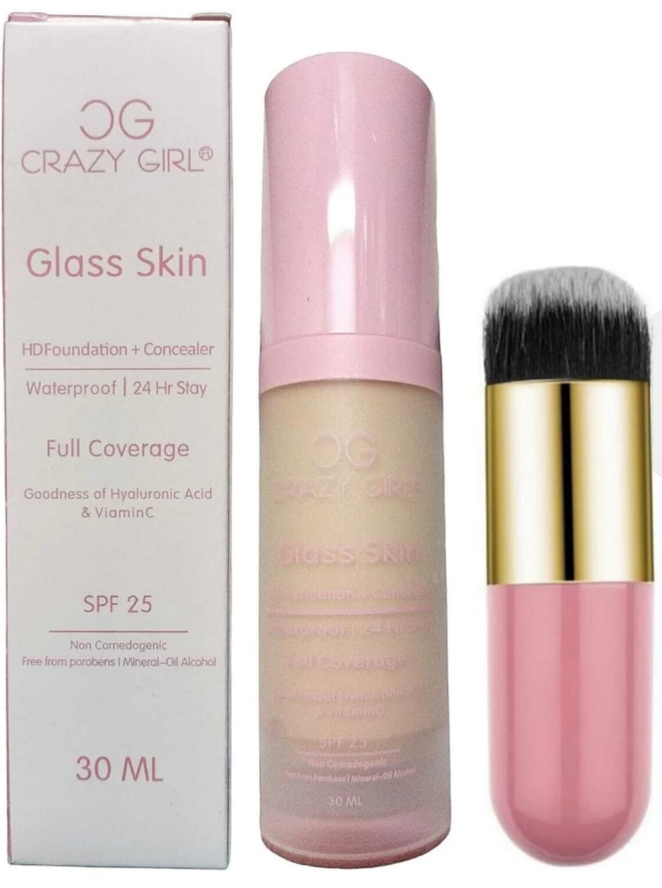 Crazy Girl Glass skin H D Foundation