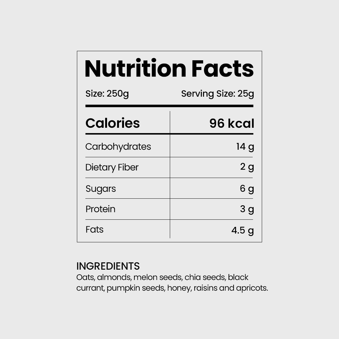 Be Good Crunchy Berry Granola | Nuts Granola Pack | Oats, Almonds, Melon & Chia Seeds, Black Currant, Pumpkin Seeds, Raisins & Apricots | Crunchy High Protein & Fiber Snack