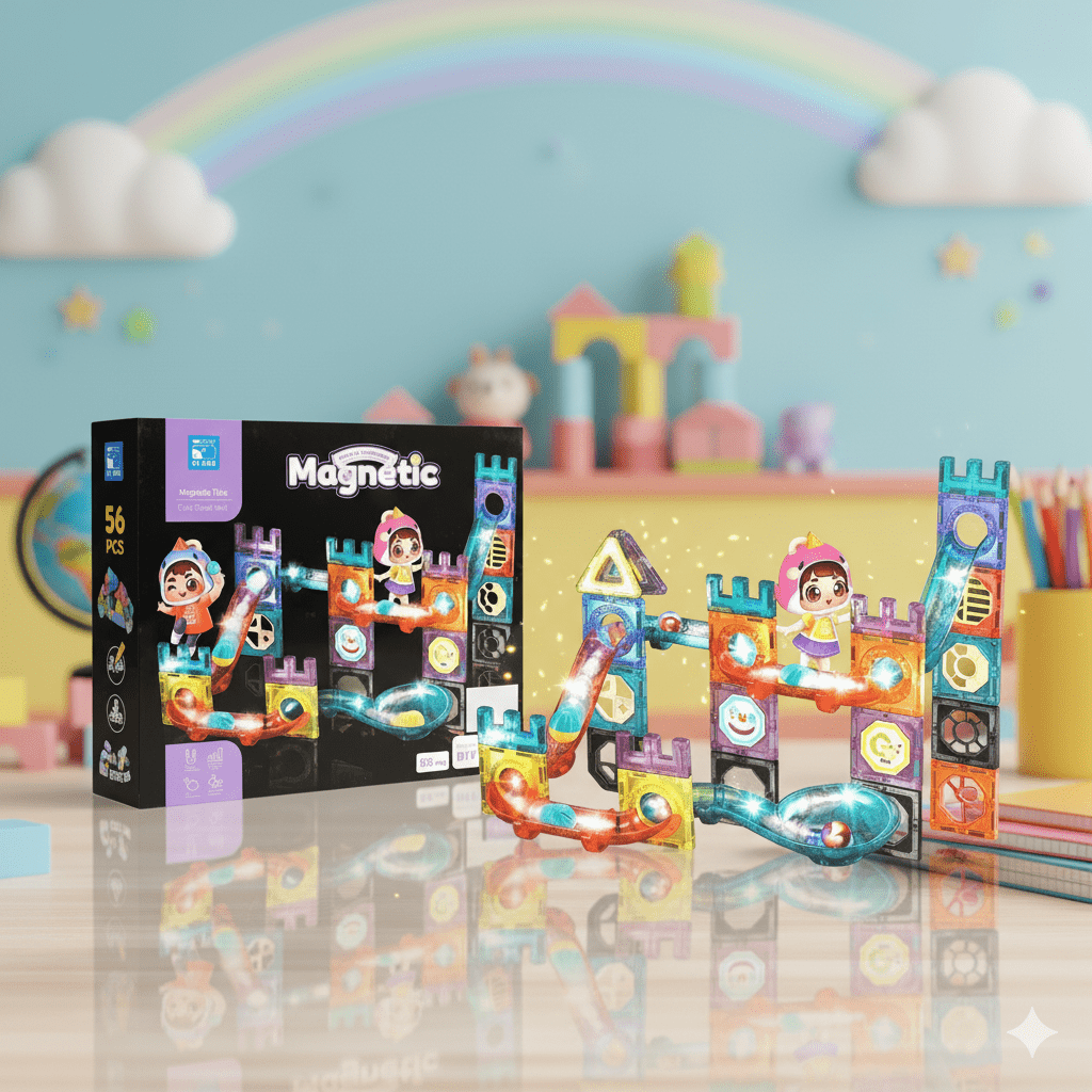 Magnetic Tiles Building Blocks for Kids – STEM Educational Toy