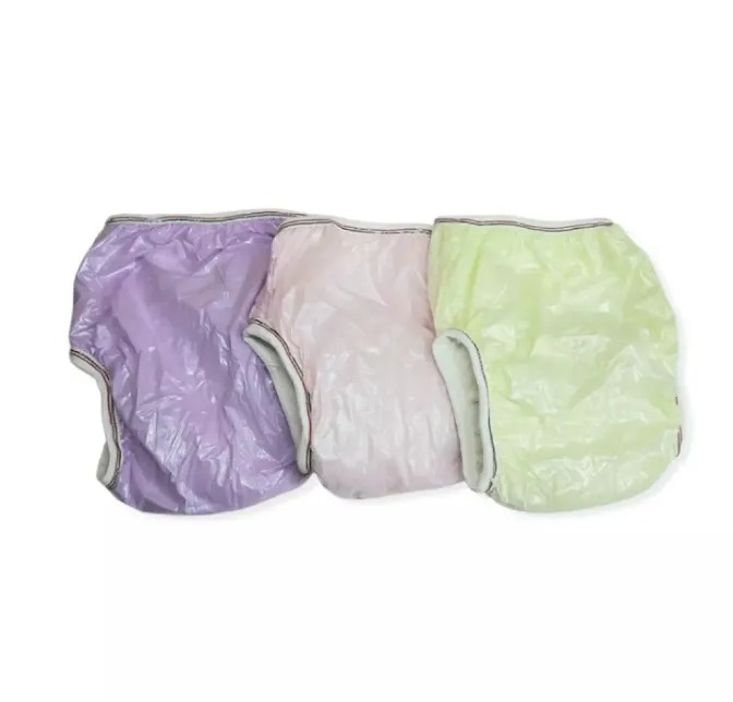 Pack Of 3 – Washable Pants Diapers / Plastic Panty / Parachute Panty / Plastic Chadi – For Kids Multicolor