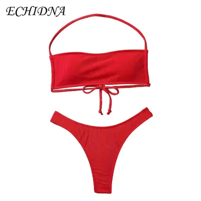 Zaful backless high on sale cut bandeau swimsuit