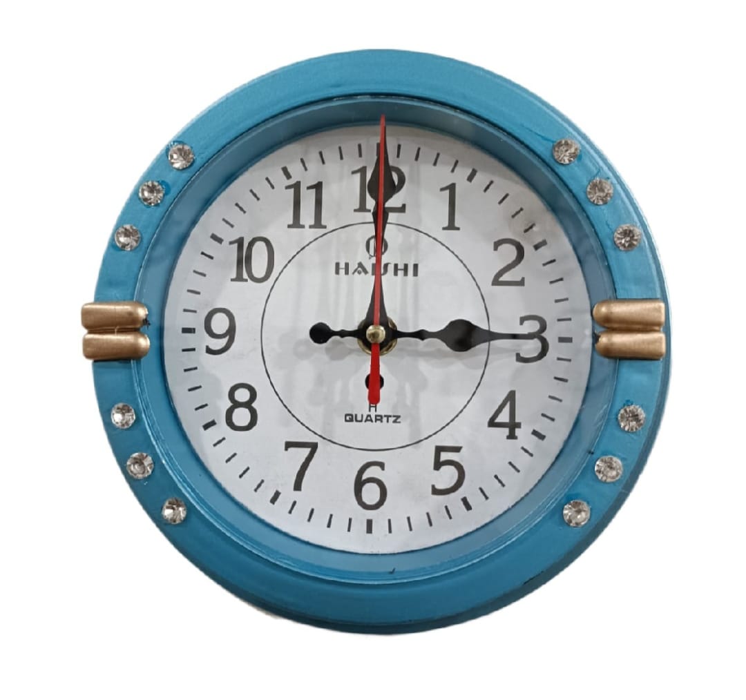 Modern Round Wall Clock 7" - Elegant Home Decor Clock - New
