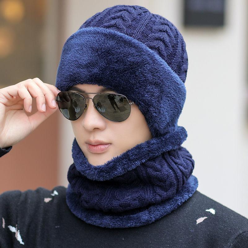 Winter Hat Wool Warm Knitted Hat Set 