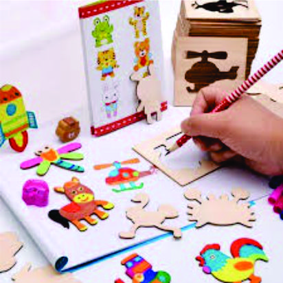 KIDS Toys School Paint Tools Educational Coloring Book Paint Learning Coloring Board Drawing Board Wooden Drawing Toys