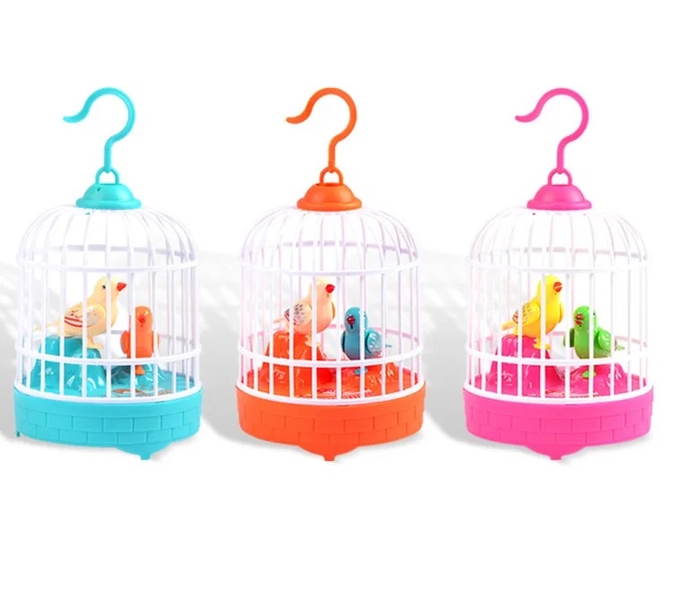 Mini Bird Cage Toy: Fun Electric Bird Toy with Lights, Chirps, and Movement – Perfect for Home Decoration and Birthday Gifts for Kids, Ideal for Mini Birds Cage and Parrots Toys
