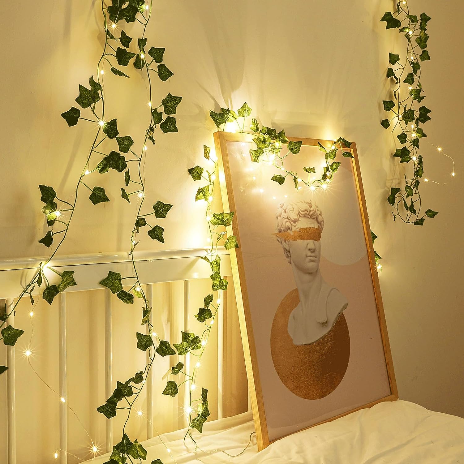 7 Feet Artificial Leaves Decorations with LED Lights for Indoor & Outdoor decoration for Wedding Party Christmas Gathering