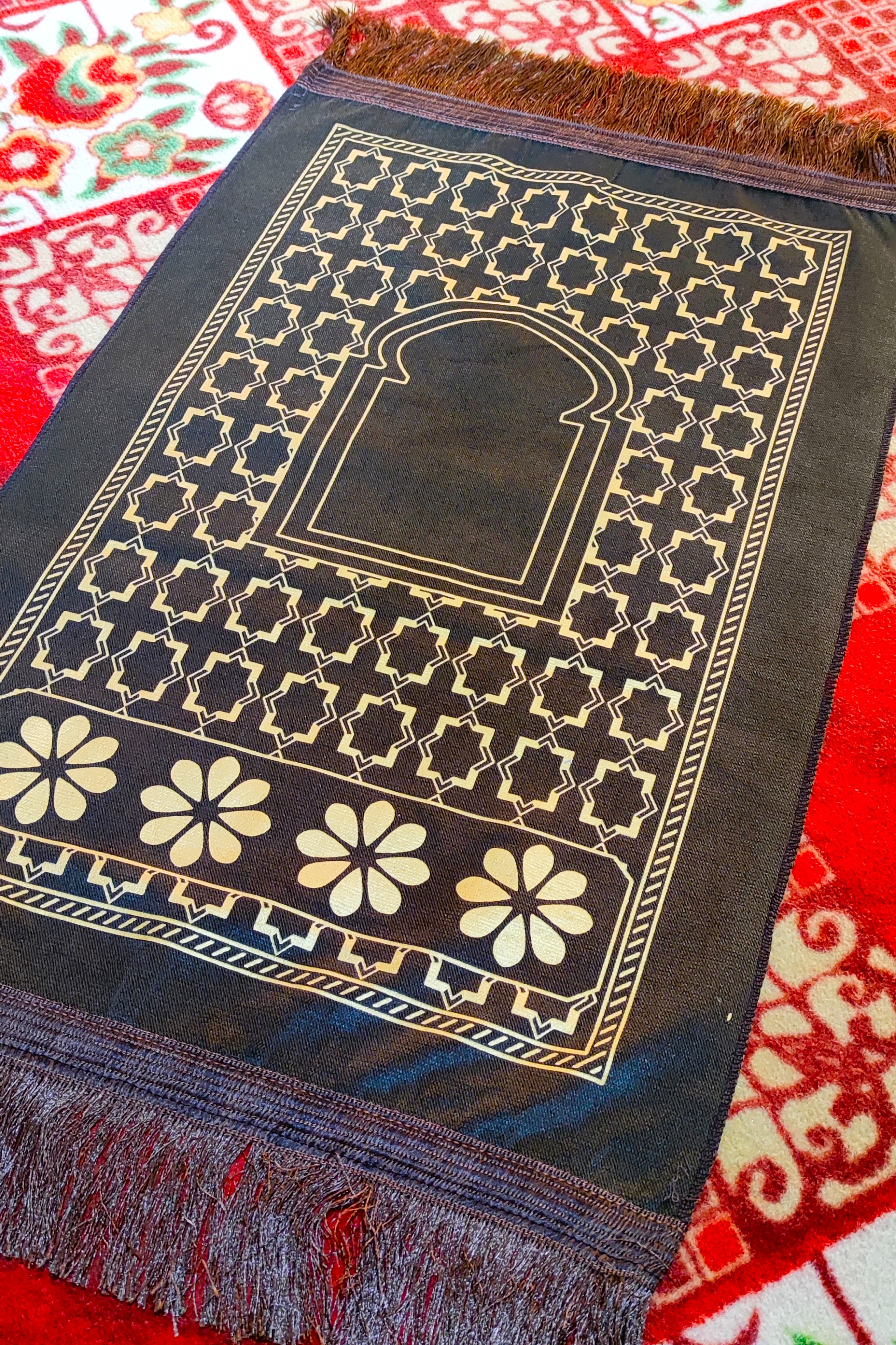 Imported Kids Mini Janamaz / Muslims Prayer Rug ( Turkish Thin Plush Velvet )