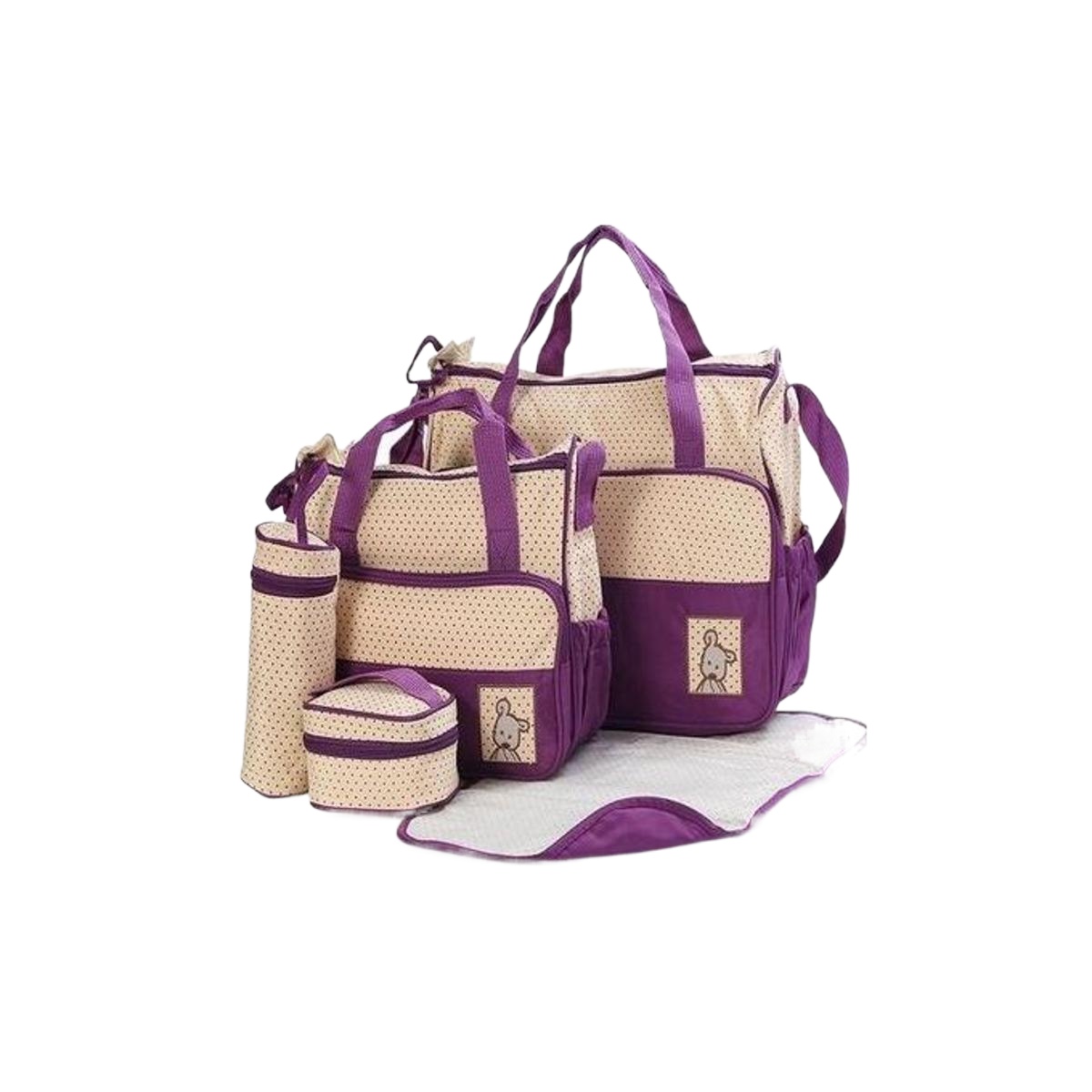 5PCS Set High Quality Tote Baby Shoulder Diaper Bags Durable Nappy Bag Mummy Mother Baby Bag/ baby bags for mom