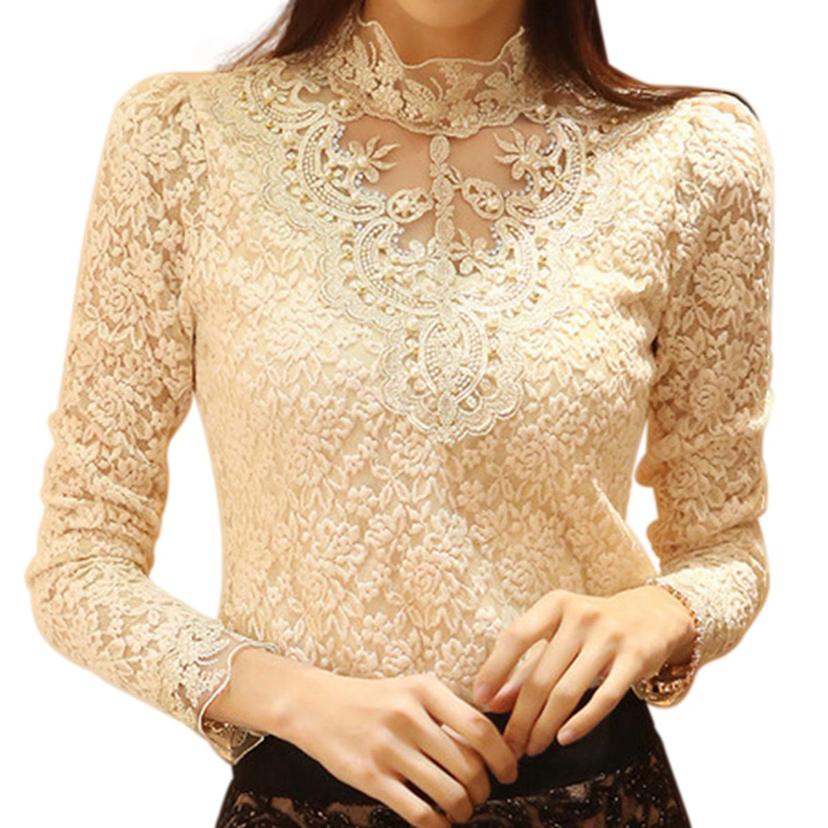 Gold lace shop long sleeve top