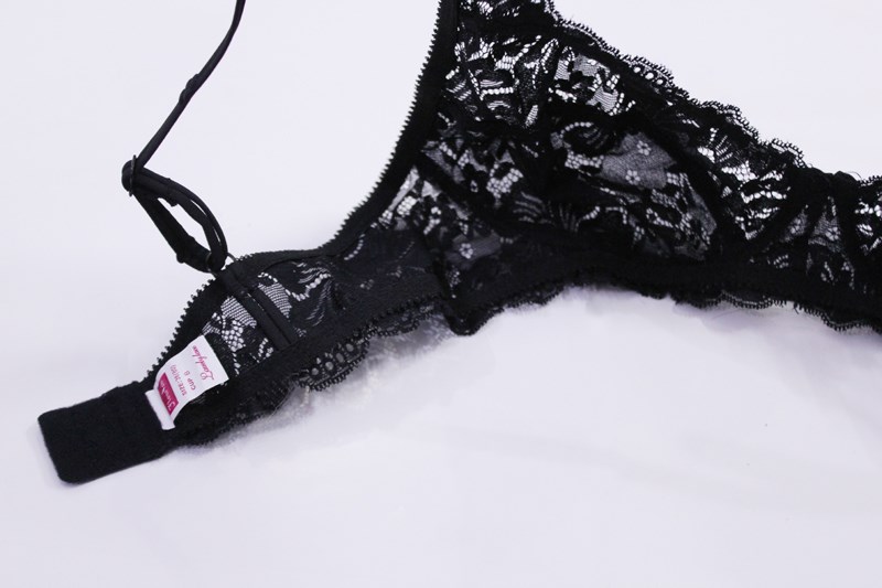 Galaxy Undergarments Lovely Lace Non-Padded Wired Bra - Black Bra For Girls