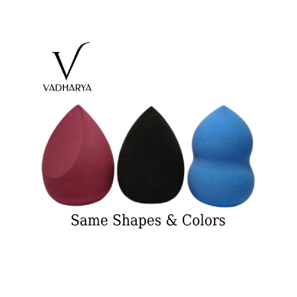 VADHARYA Beauty Blender Pack of 3 Soft Makeup Sponge, Non-Latex Beauty Blenders, Foundation Blending Sponge, Cosmetic Facial Makeup Puff price in Pakistan