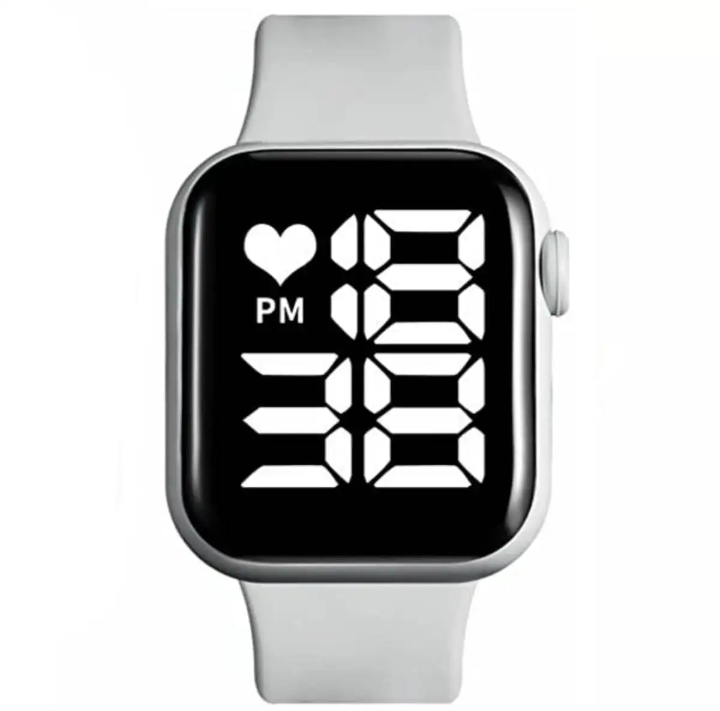 Latest New Generation Sports Digital Dial Day Date Calendar White LED Watch for Boys, Girls & Kids (Grey) price in Pakistan