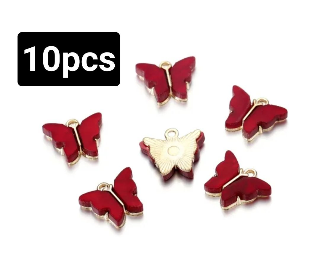 Butterfly Charms For Jewelry Making HOTTEST SALE 10pcs/lot High Quality Acrylic Butterfly Charms For Jewelry Making Bracelet Making Charms DIY Animal Pendant Handmade Jewelry For Necklace Bracelet By SAMS