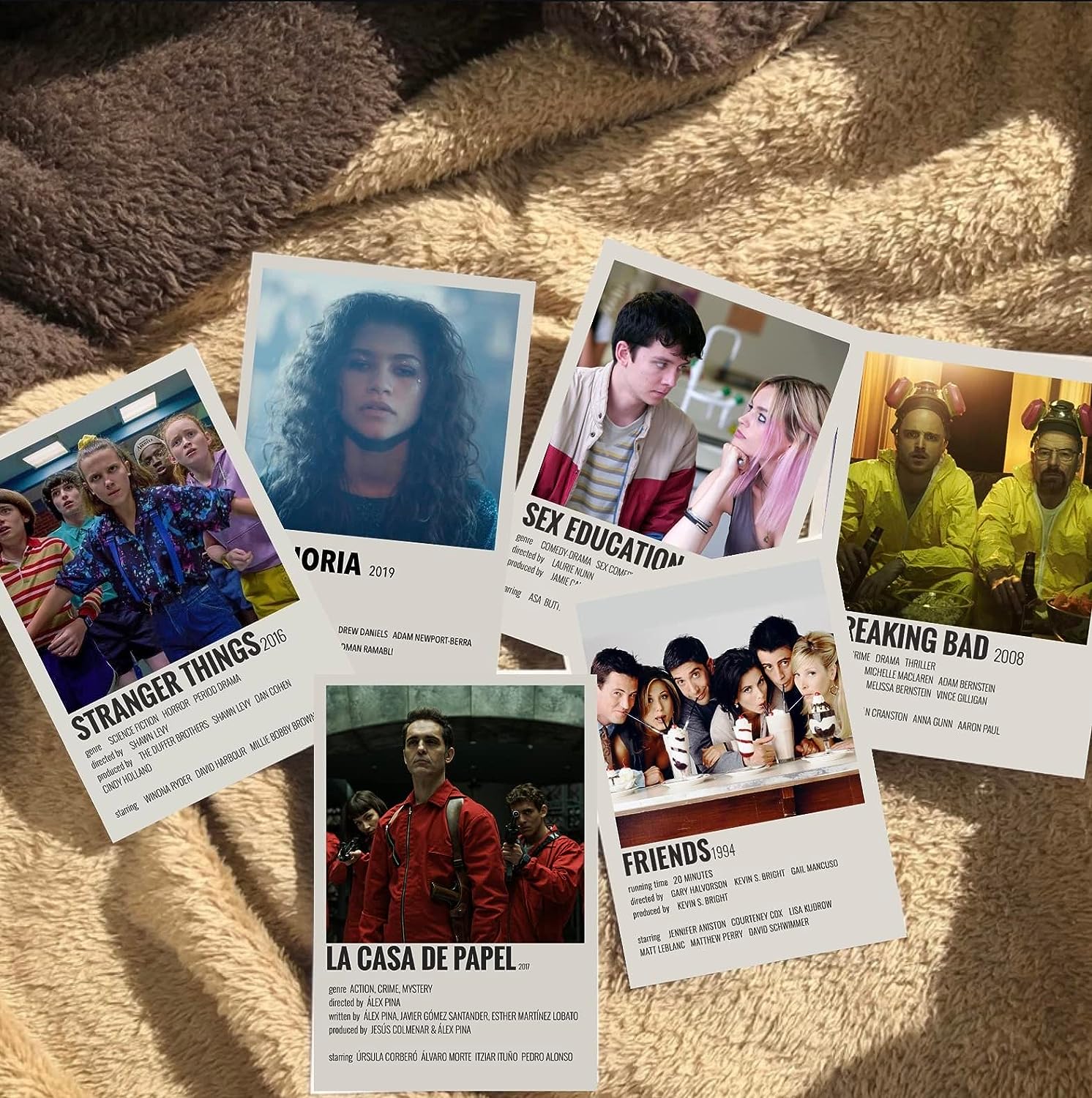 Pack of 20 Polaroid Film Posters 4x6 Inch Glossy Customizable Movie TV Show Wall Collage Decor
