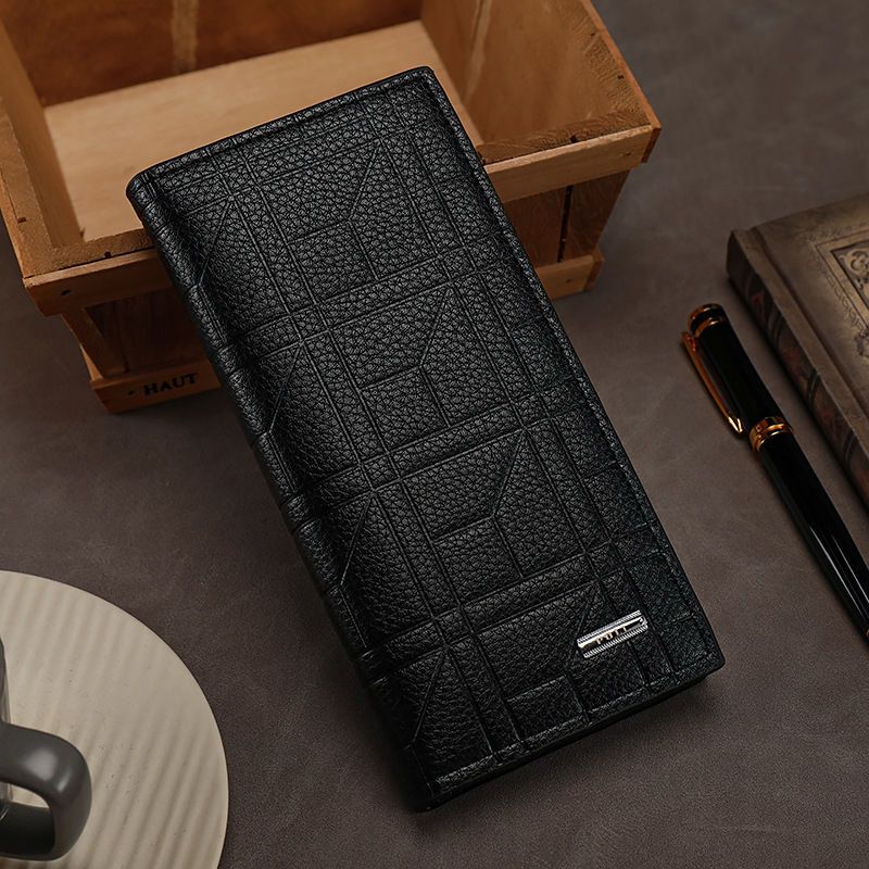 Wallet for Men – All-Season PU Leather Slim Long Bi-fold with Card Holder & Mobile Pocket