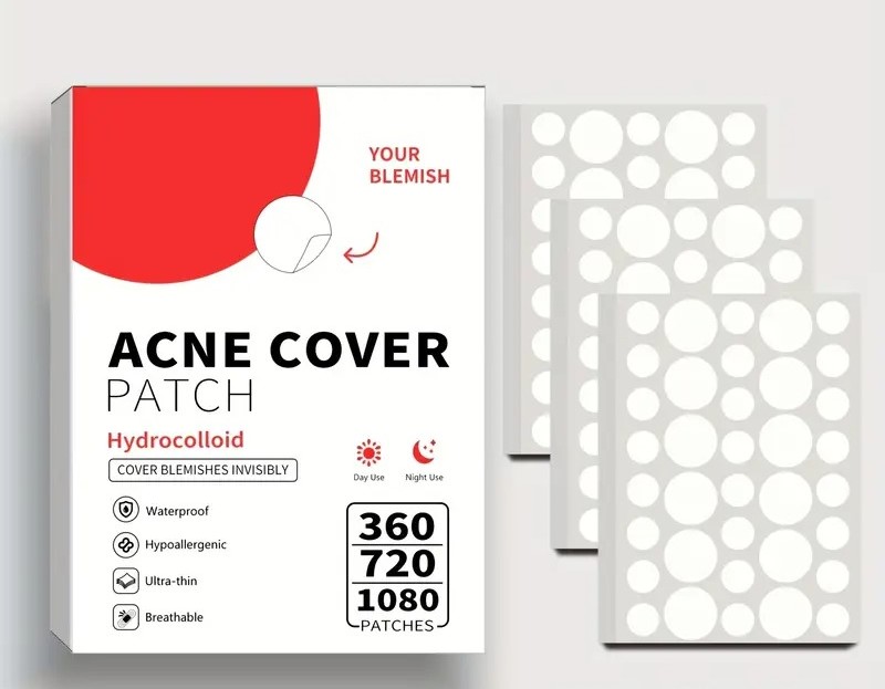 Hydrocolloid Pimple Patch, Invisible Pimple Patches for Acne, Pimple Patches, Acne Patches for Face, Blemishes & Pimples Covering Patch, Facial Concealer Stickers, Hydrocolloid Patches for Acne Care & Spot Treatment