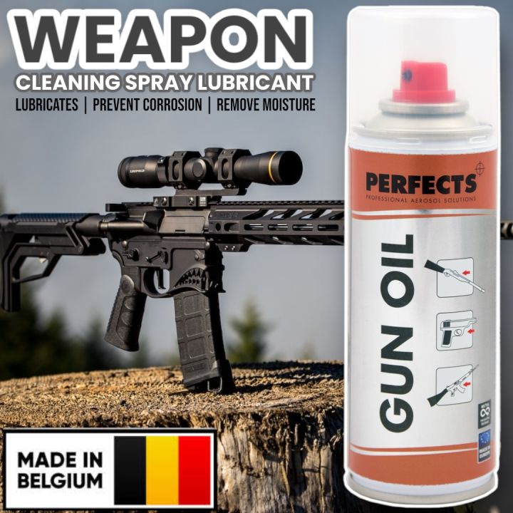 Weapon Cleaning Spray Lubricant - Perfects Maintenance Oil forGun 200ml Made in Belgium