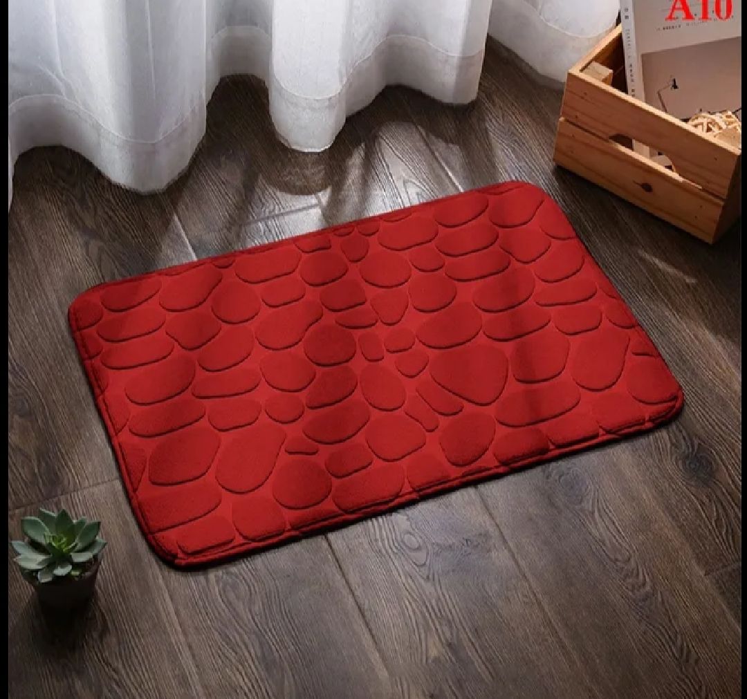 Memory Foam Bath Mat Cobblestone Bathroom Rugs Super Water Absorbent Bath Mats for Bathroom Machine Washable Bath Rugs 40X60CM