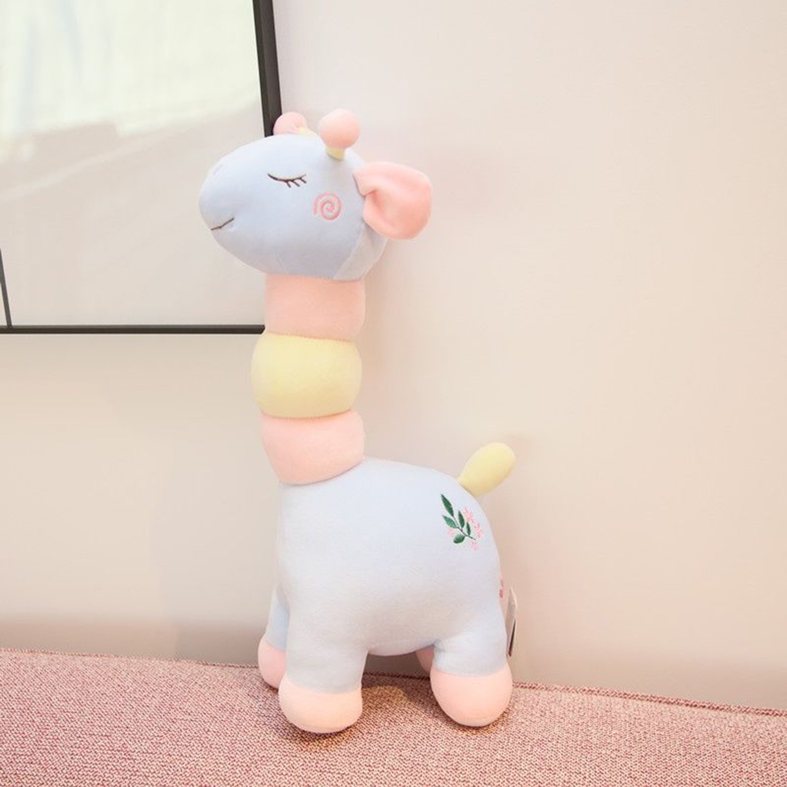 Non-Toxic Giraffe Toy Adorable Colorful Giraffe Plush Toy Soft Stuffed Animal For Kids