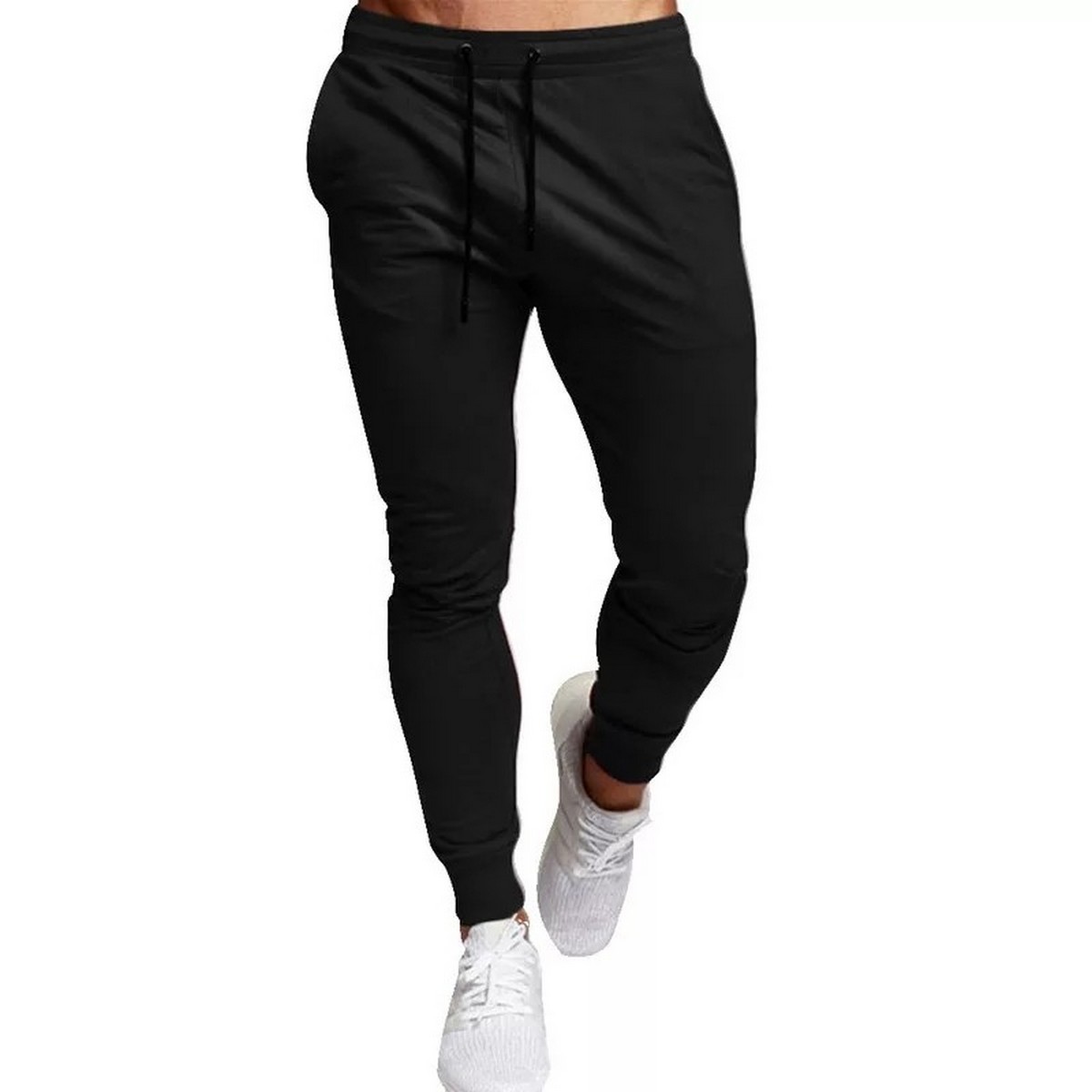 Summer Plain Black  Terry Stuff Slim Cuffed Jogging Trouser for Men  Women Girls Gym  Sweat Pants