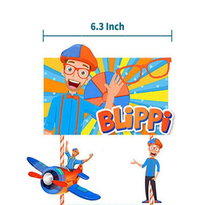 Enlightenment Animation Blippi Theme Birthday Party Supplies Paper Cups