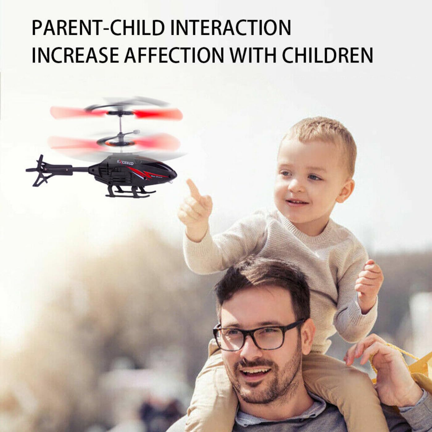 Motion Sensing Helicopter Toy – 2-in-1 Hand Sensor & Remote Control, USB Rechargeable, Flies up to 35 Feet (Ages 10+)