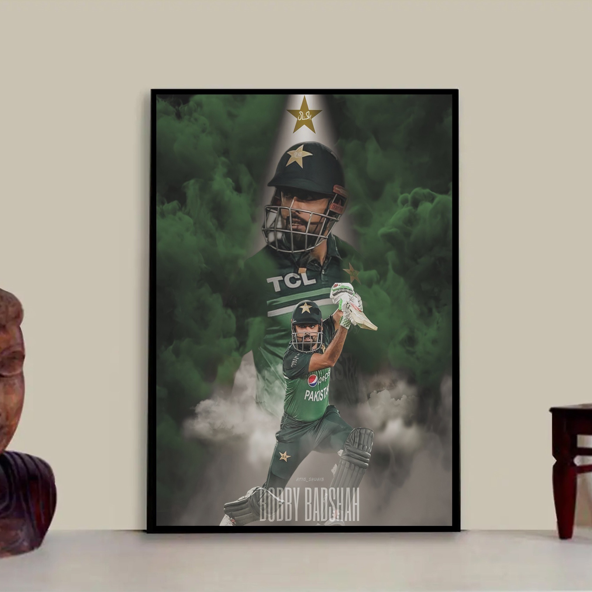 Babar Azams Photo Frame for Pakistan Cricket Boys and Girls Fans