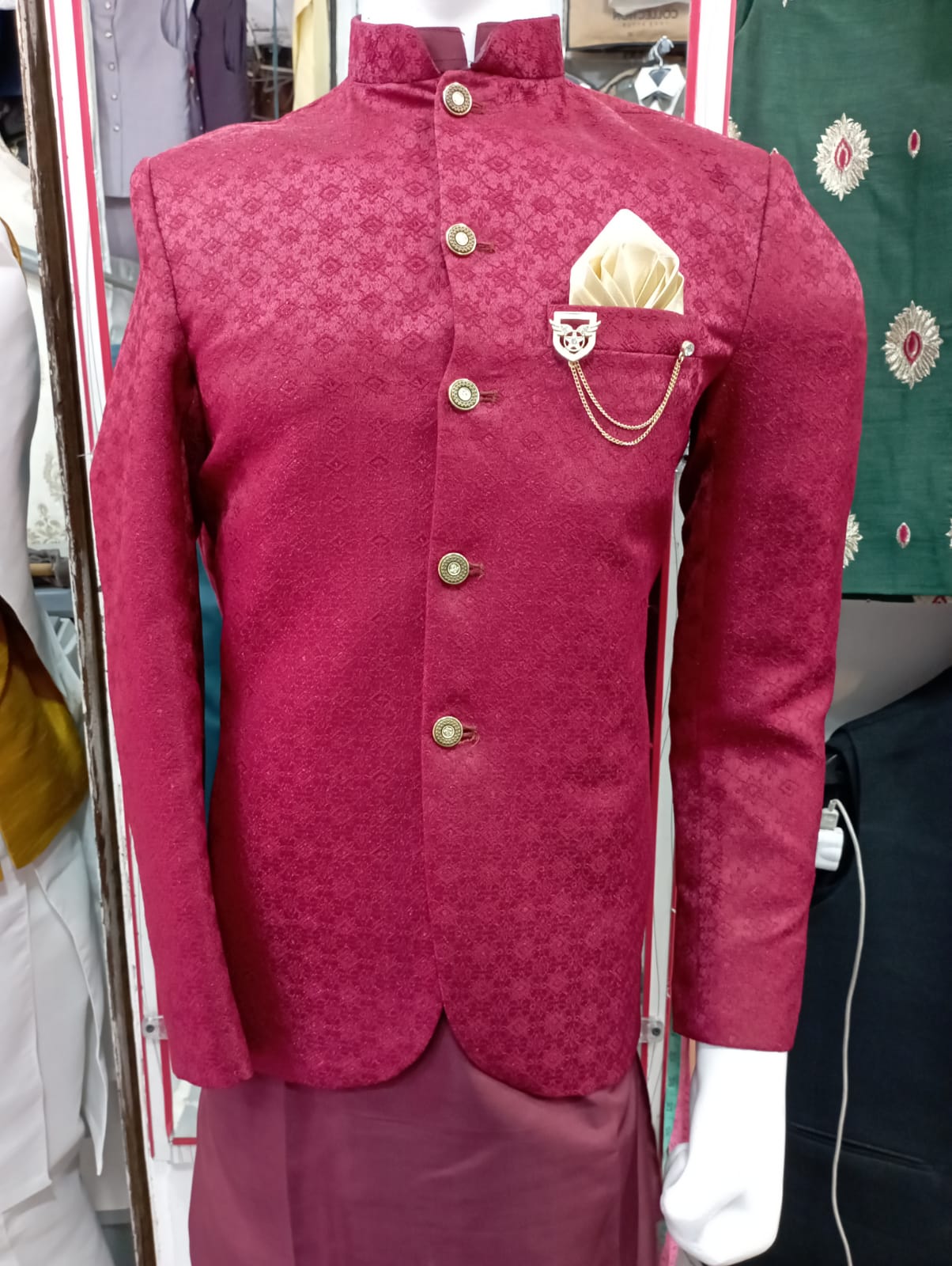 Shalwar Kameez With Vase Coat: Buy 