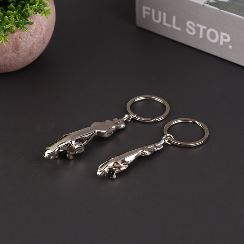 Zinc Alloy Leopard Keychain Jaguar Car Keyrings Fine Bag Key