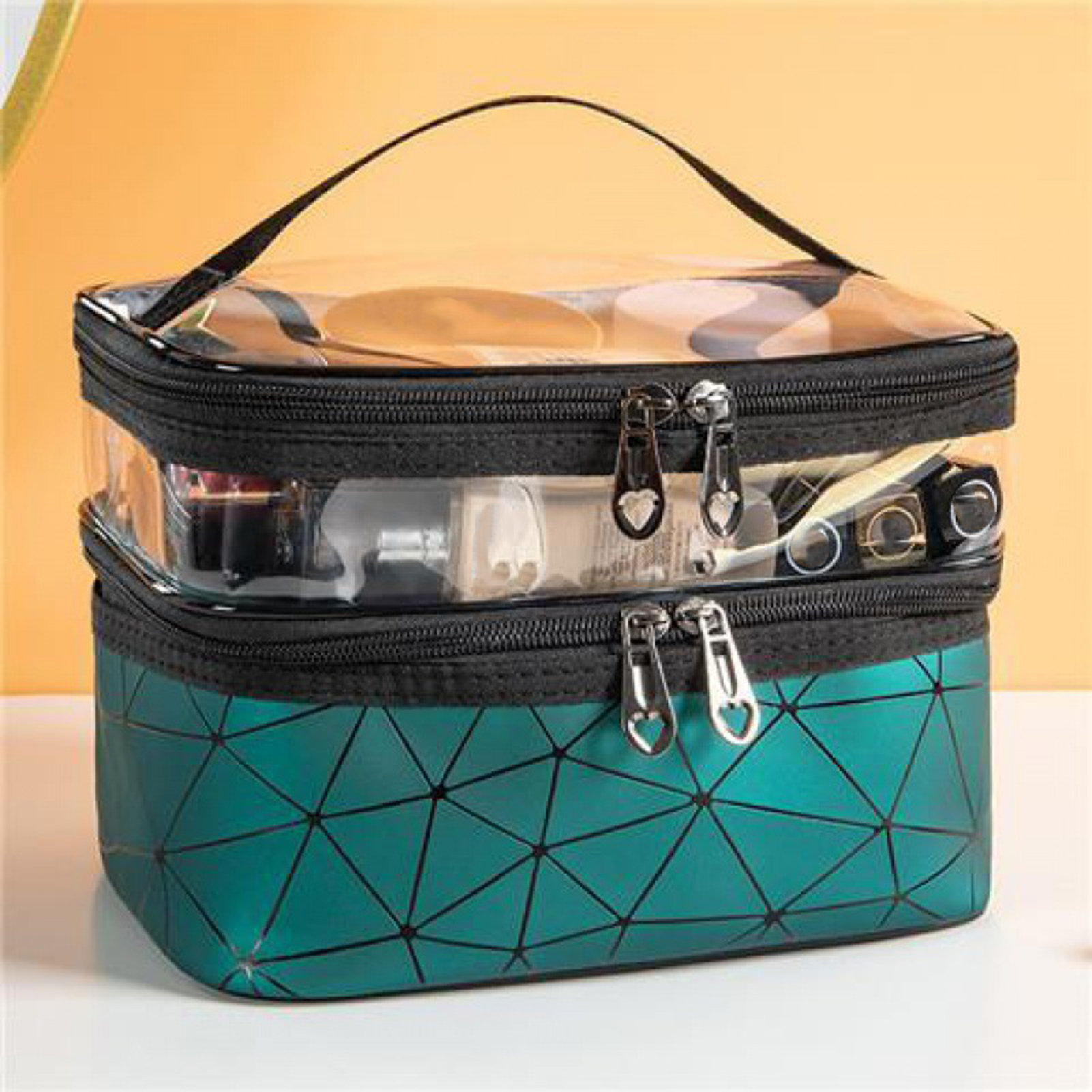 Makeup Bag Transparent Anti-Deformed Toiletries Organizer