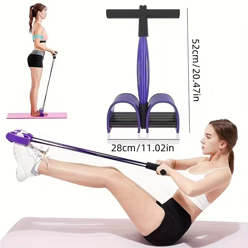 Pull Reducer Resistance Training Bands Tummy Trimmer Bally Fat Burner Body Exerciser Weight Loss Home Gym Home Workout Arm Muscle Builder Double Pull Rope Body Trimmer Pedal Exerciser Yoga Crossfit Exercise Arm Exercise Tummy Body Building Training Unisex
