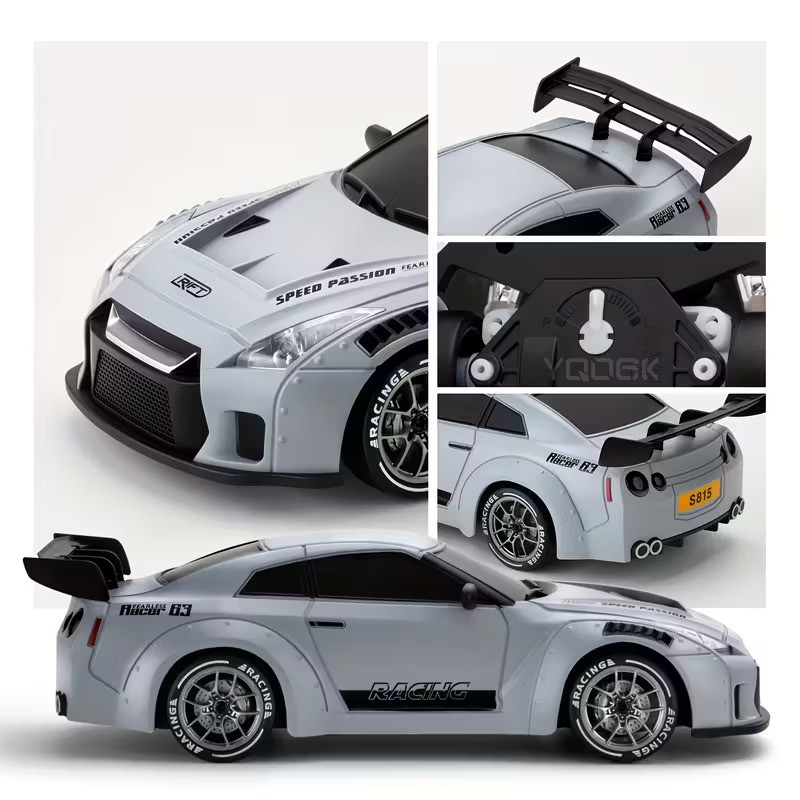 Remote Control Drifting Car 4WD RC Toy with Lights, Tires, and Barricade Tool, Perfect Birthday Thanksgiving Gift for Boys and Girls, Stunt Rc Car, Highspeed Rc Car, Remote Control Car