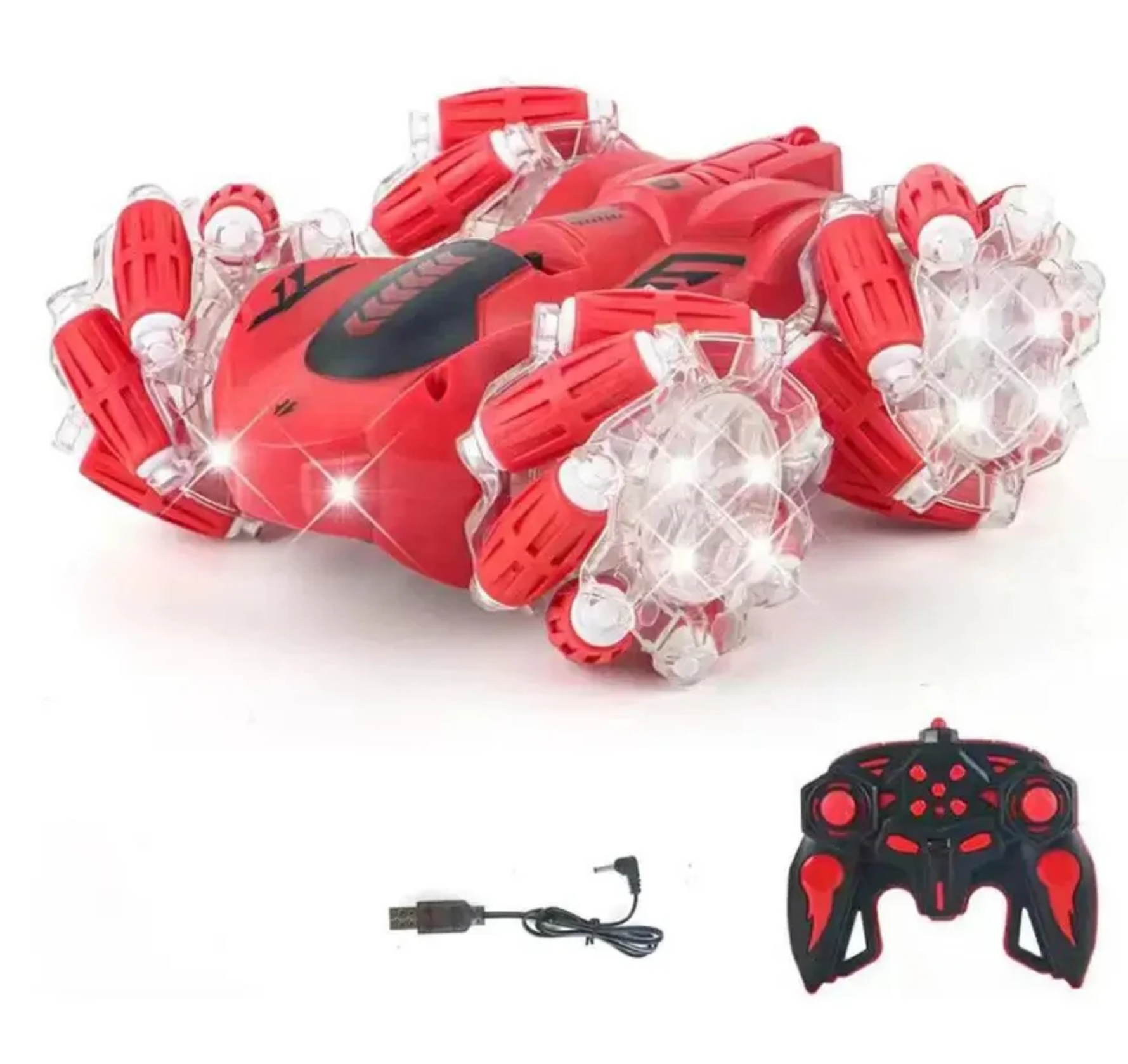 DOUBLE SIDE STUNT ROLL DRIFT RC CAR, ro Remote Control Car Spinning Wheels, With Lights best for gifts KIds