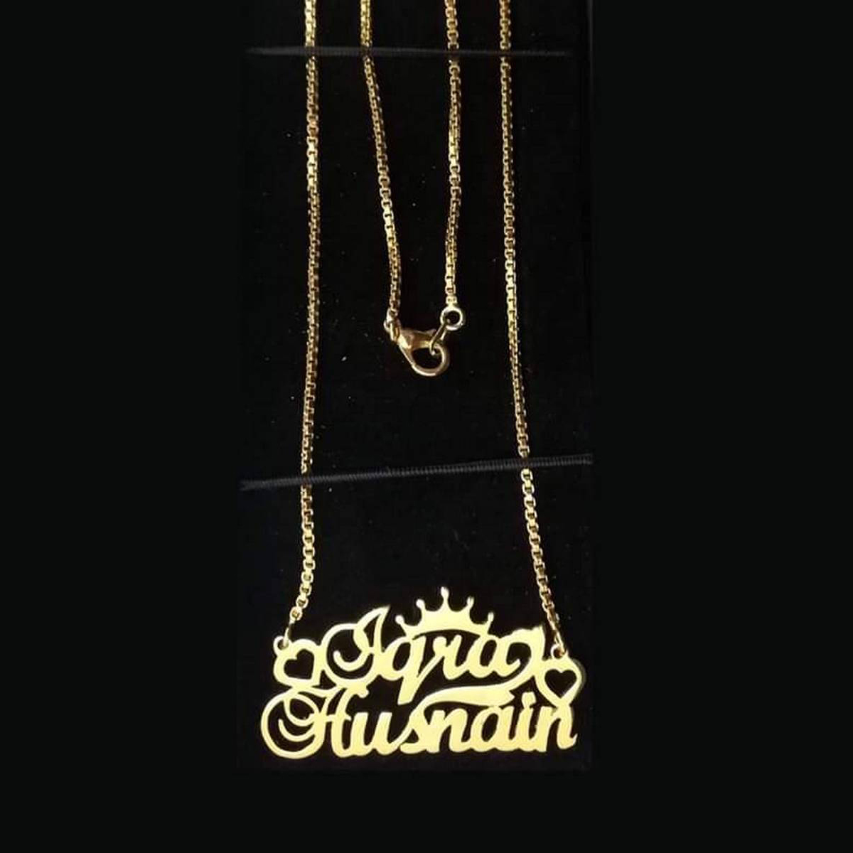 Name Necklace Design Gold Plated 