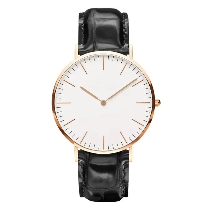 Brown leather Luxury Watch For Unisex