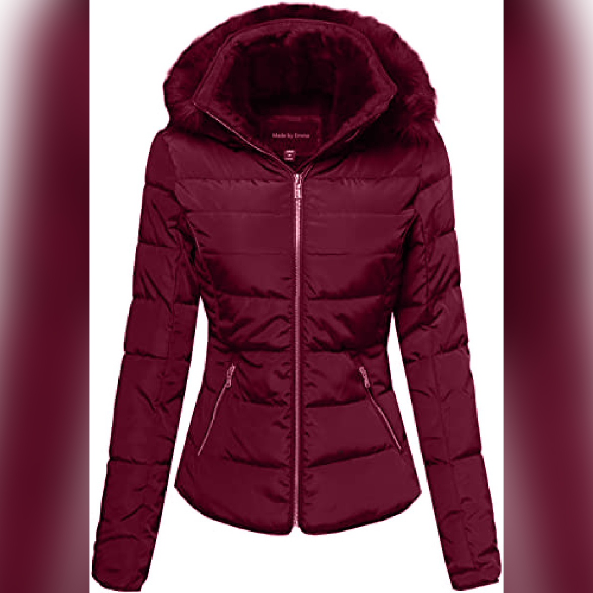 Women's Maroon Fit Quilted Puffer Jacket Price in Pakistan - View ...