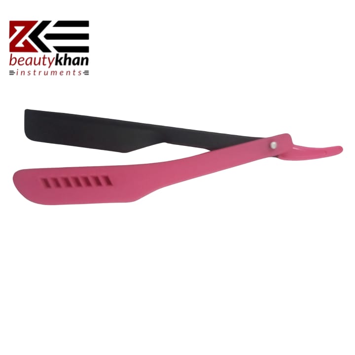 Professional Barber Straight Edge Razor Folding Shaving Knife Hair Removal Tools Razor without blade /Stainless Steel and Plastic Barber Men Razor/Safety/ Ustara/Multicolour