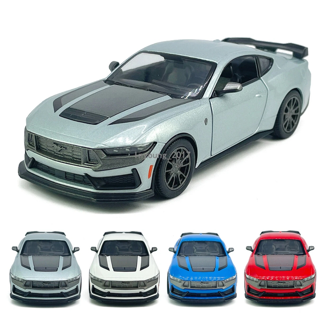 Ford Mustang Dark Horse 2024 Kinsmart Diecast Model Car Pull Back Scale 1/38 Multicolor