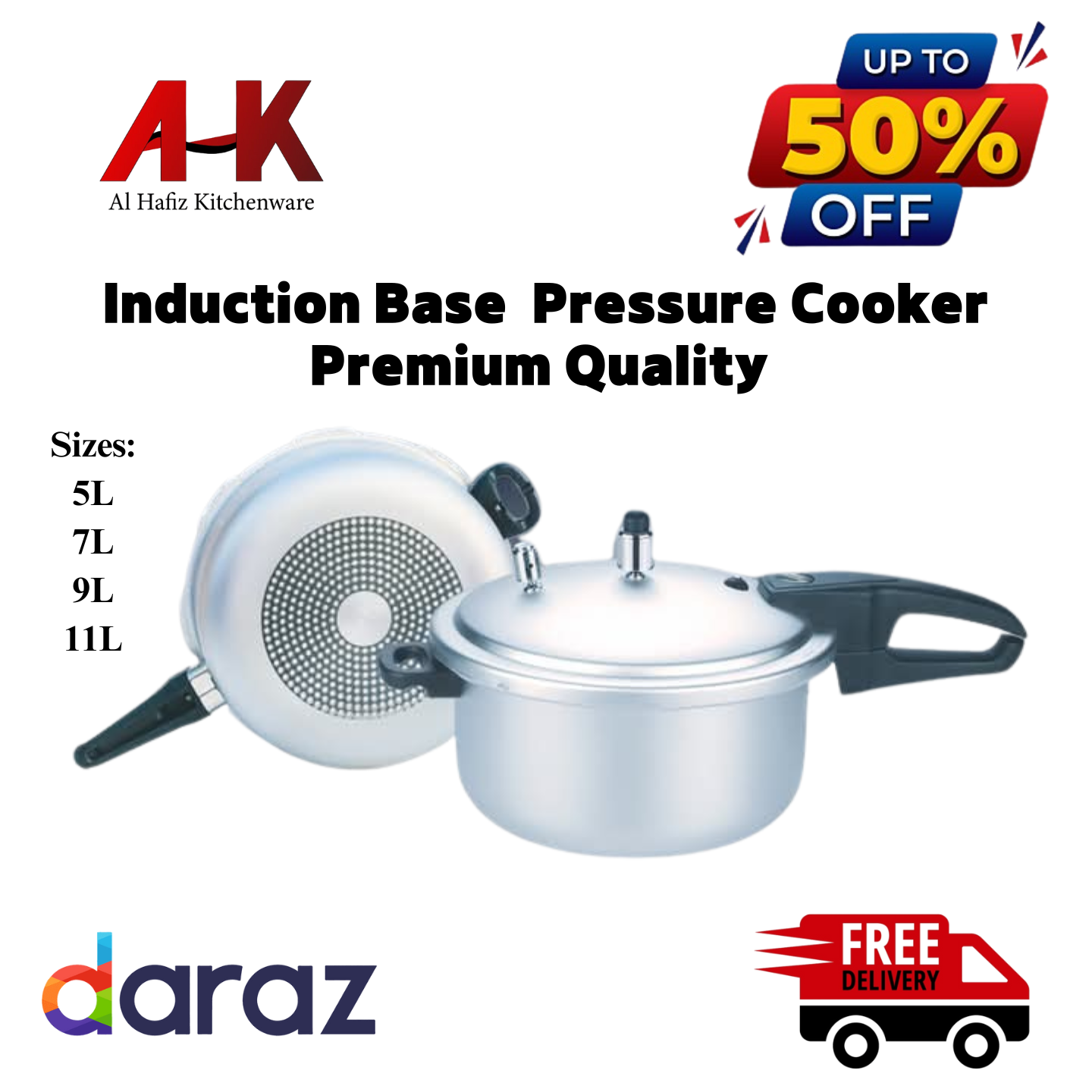 Induction Base Pressure Cooker Liter – Heavy Gauge Stainless
