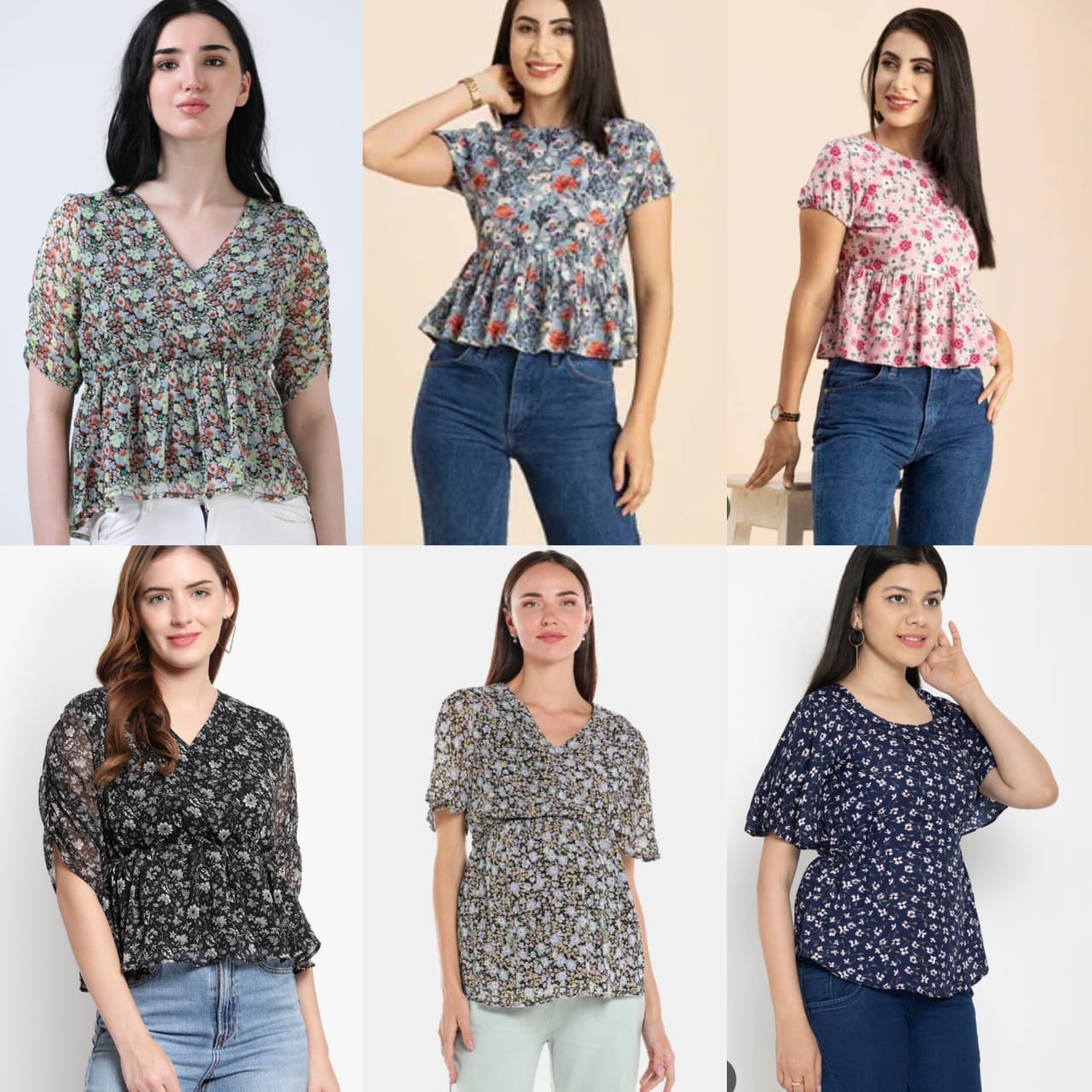 The unique stylish and fashionlable Flowy Chiffon Summer Top colour available