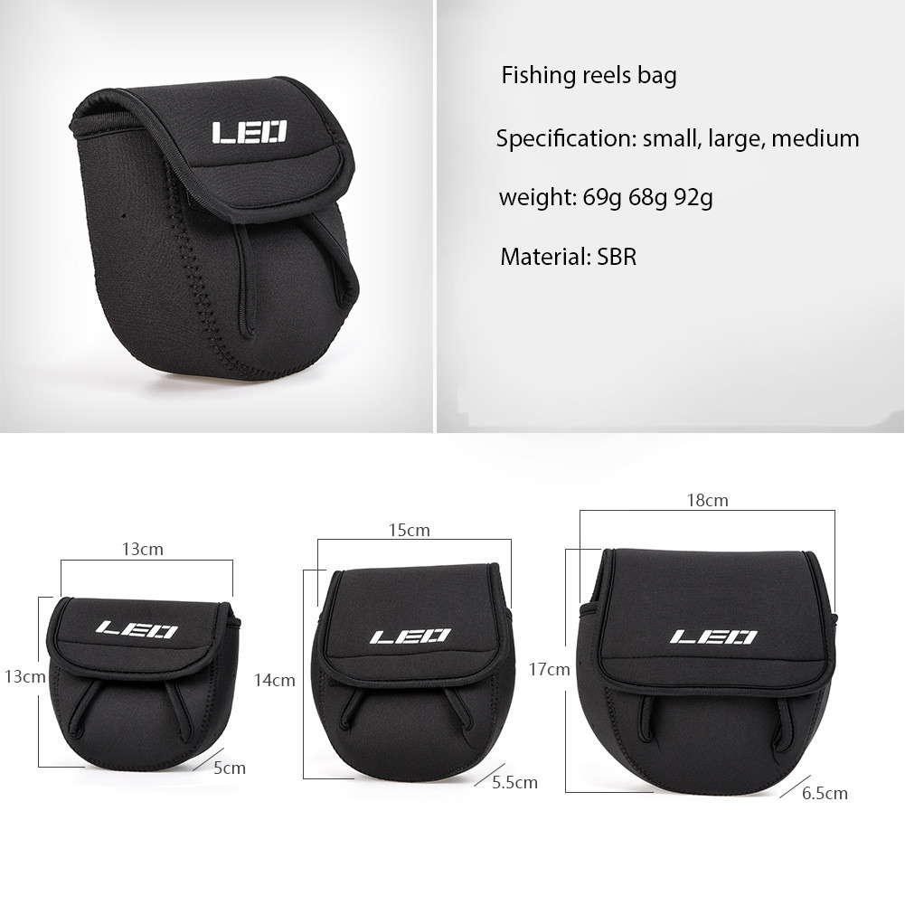Yfashion Portable Black Spinning Fishing Reel Protective Bag Case Cover  Multi-Purpose Holder Pouch Fishing Bags