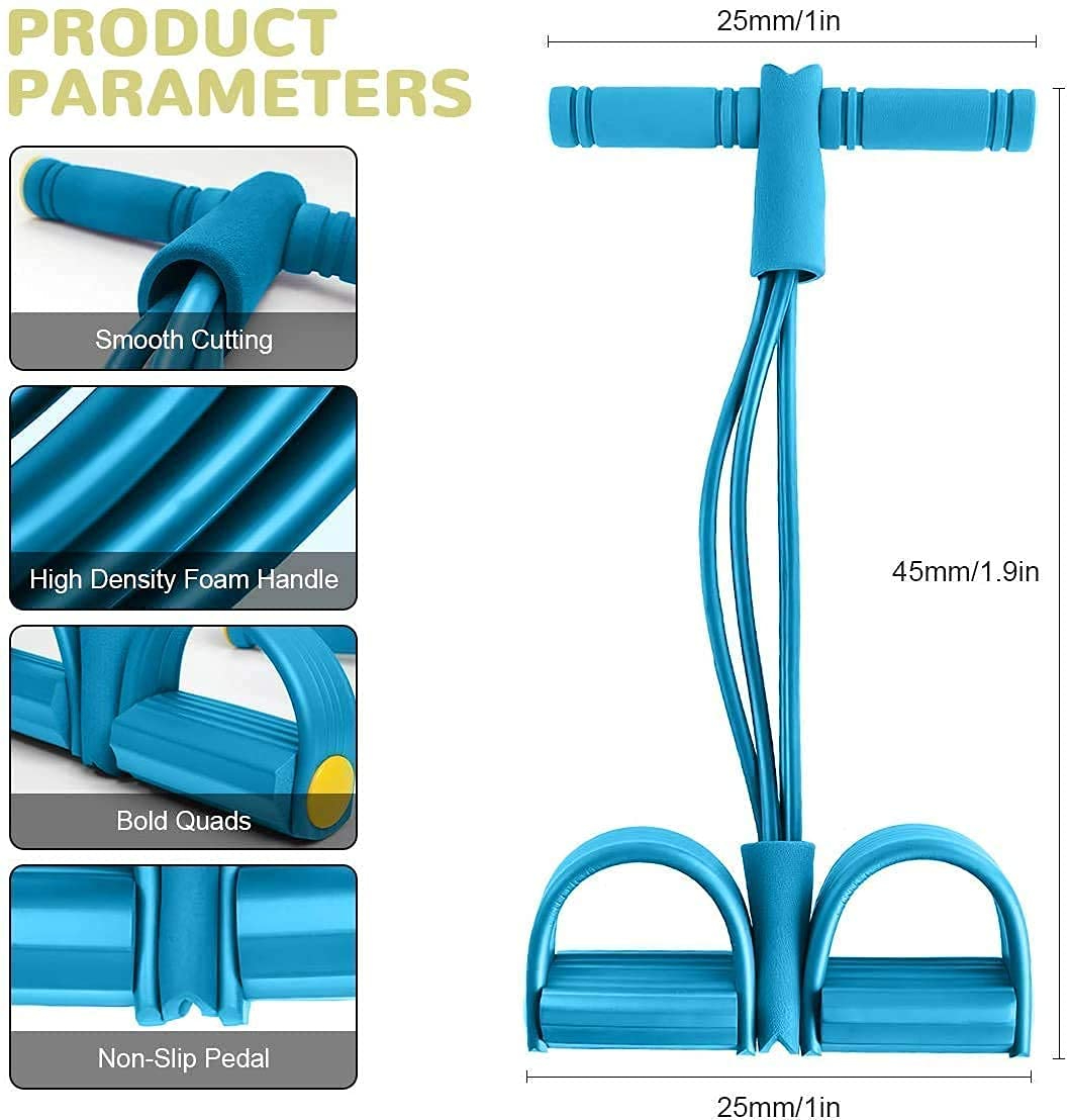 Pull Reducer Resistance Training Bands Tummy Trimmer Bally Fat Burner Body Exerciser Weight Loss Home Gym Home Workout Arm Muscle Builder Double Pull Rope Body Trimmer Pedal Exerciser Yoga Crossfit Exercise Arm Exercise Tummy Body Building Training Unisex