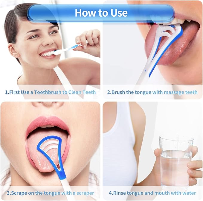 Double Head Tongue Scraper – Soft & Flexible Plastic Tongue Cleaner for Bad Breath and Oral Hygiene