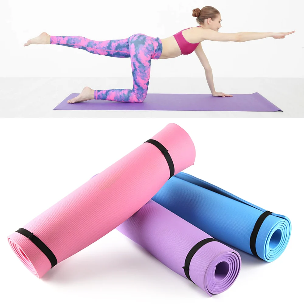 12mm Premium EVA Yoga Mat with Carry Strap – Anti Slip Workout & Exercise Mat
