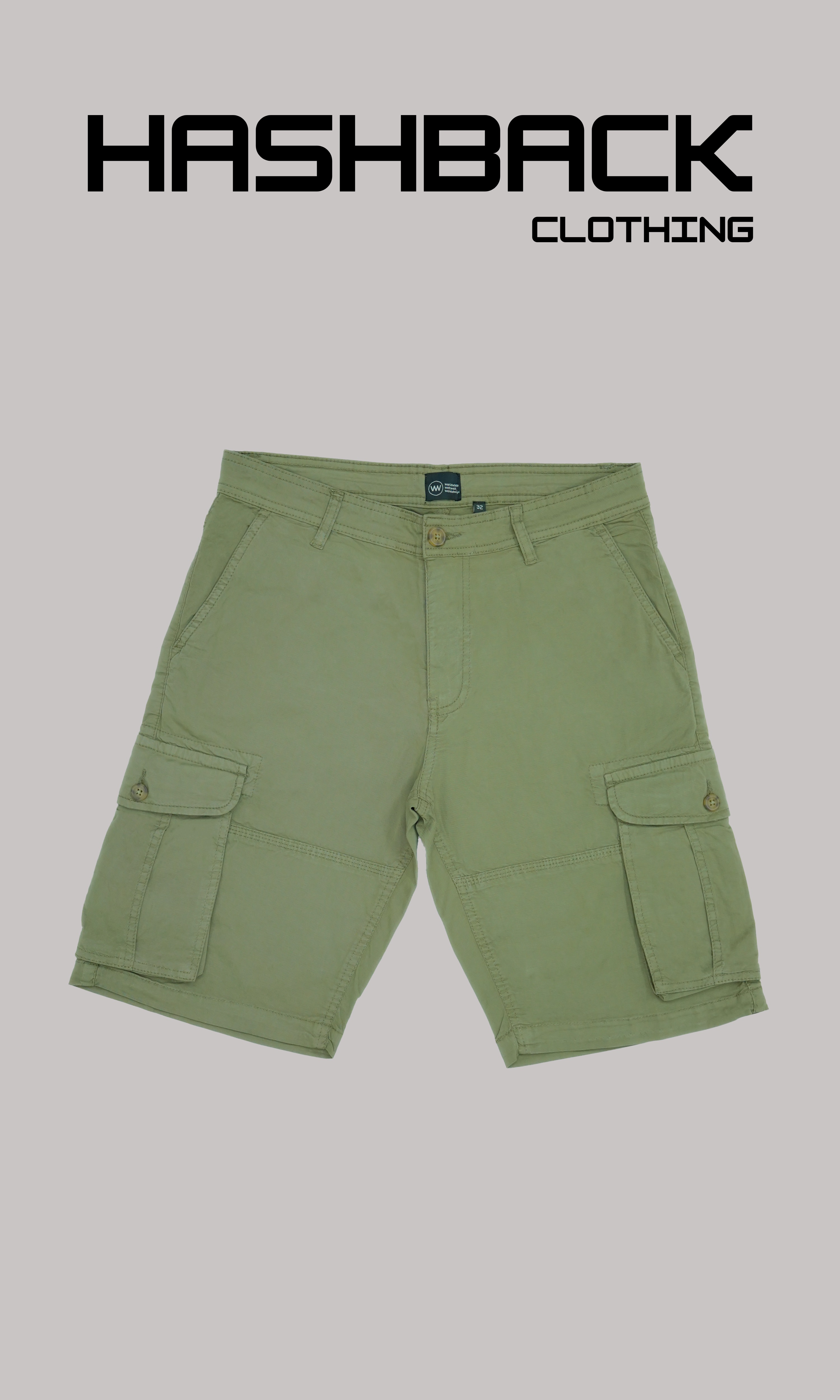Hashback Cargo Shorts for Men - Summer Cargo Shorts - Premium Quality Fabric