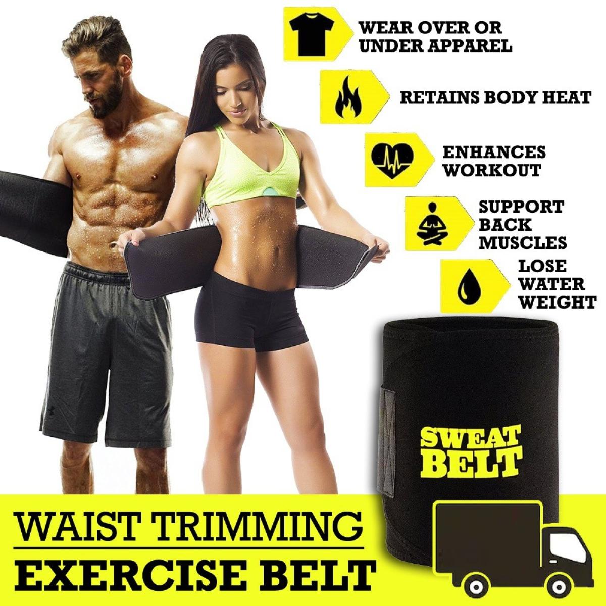 Men Women Premium Sweet Sweat Fitness Stomach Slimming Fat Burn Body Shaper Belts