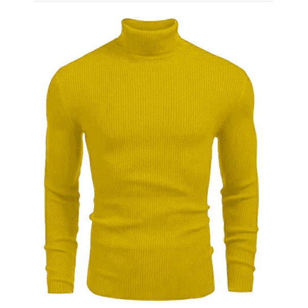 Trendy Fashion Premium Quality Slim Fit O-neck Lightweight Long Sleeve High Neck Turtleneck Elegant Sweaters for Men at Faiq Store